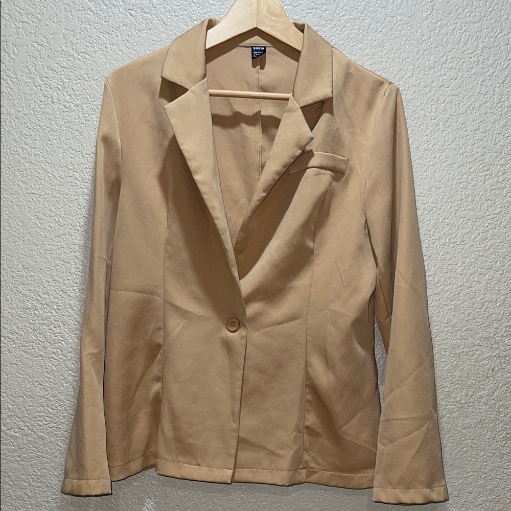 SHEIN Classic Tan Blazer for Women